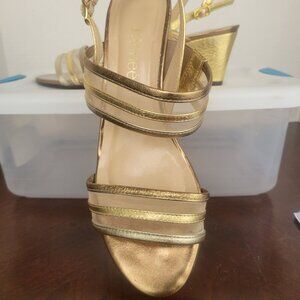 Women's Metallic Gold Sandals